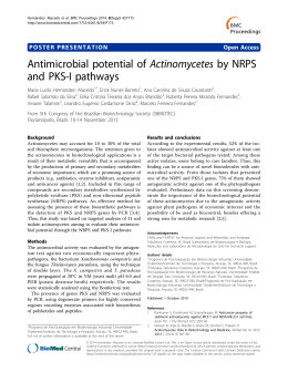 Antimicrobial potential of Actinomycetes by NRPS