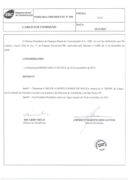 portaria &ndash; presi n&ordm; 698 &ndash; dispensa &ndash; carlos alberto gomes de souza