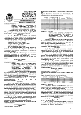 PREFEITURA MUNICIPAL DE SÃO GONÇALO ATOS OFICIAIS