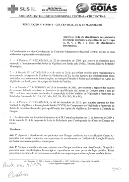 Resolução central nº 013/2014 - Secretaria da Saúde do Estado de