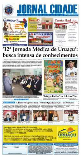 `12&ordf; Jornada M&eacute;dica de Urua&ccedil;u`: busca intensa de conhecimentos