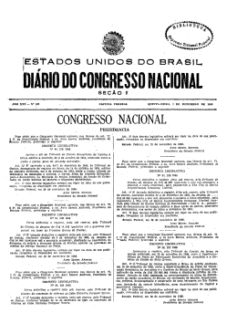 di&aacute;rio do congresso nacional