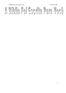 A B&iacute;blia foi escrita para voc&ecirc; Pe Jonas Abib 1