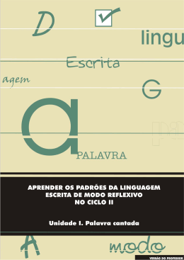 aprender os padr&otilde;es da linguagem escrita de modo reflexivo no