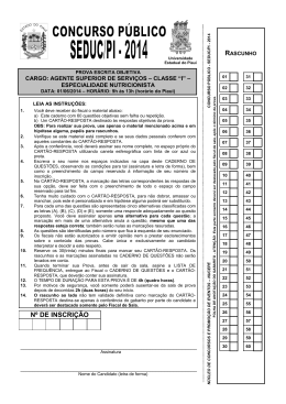 Agente Superior de Serviços - Nutricionista