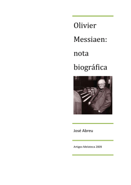 Olivier Messiaen: nota biográfica
