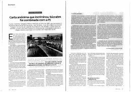 Carta anónima que incriminou Sócrates