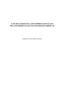 a escrita hier&aacute;tica dos hebreus revelada pela interpreta&ccedil;&atilde;o das