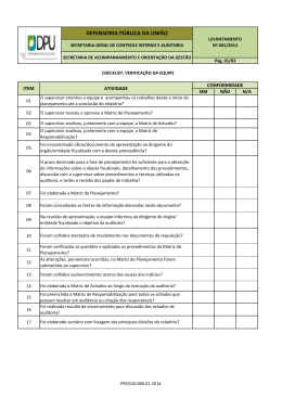 Controle Qualidade - Defensoria Pública da União