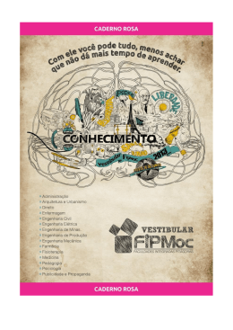 CADERNO DE PROVA - 2º Vestibular/2013 - FIPMoc – Tipo 2