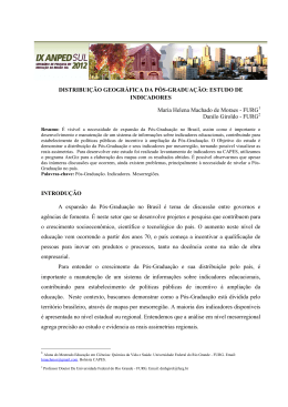 distribui&ccedil;&atilde;o geogr&aacute;fica da p&oacute;s-gradua&ccedil;&atilde;o: estudo de