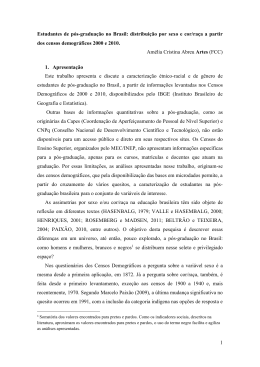 1 Estudantes de p&oacute;s-gradua&ccedil;&atilde;o no Brasil: distribui&ccedil;&atilde;o por