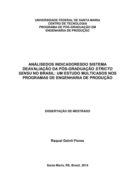 An&aacute;lise dos indicadores do sistema de avalia&ccedil;&atilde;o da p&oacute;s