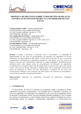 proposta de discuss&atilde;o sobre curso de p&oacute;s-gradua&ccedil;&atilde;o