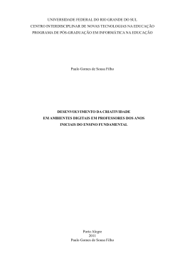 Desenvolvimento da criatividade em ambientes digitais em