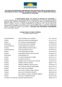 Ofício /CIMP n° 207/2007 - Ministério Público do Estado do Tocantins