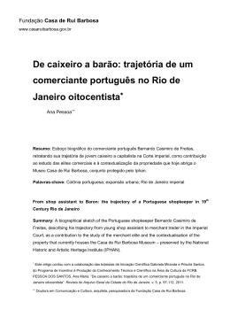 De caixeiro a bar&atilde;o - Funda&ccedil;&atilde;o Casa de Rui Barbosa