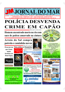 POL&Iacute;CIA DESVENDA CRIME EM CAP&Atilde;O