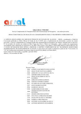 Edital ARSAL, n&ordm; 005/2003