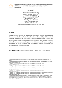 EU GOSTO Carina Assun&ccedil;&atilde;o ANDRADE Gustavo Henrique