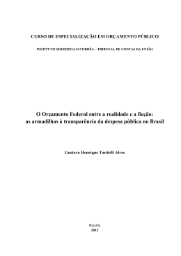 O Orçamento Federal entre a realidade e a ficção
