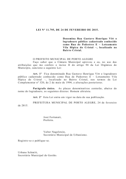 Lei 11795 - Prefeitura Municipal de Porto Alegre