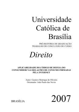 Gustavo Henrique de Oliveira - Universidade Cat&oacute;lica de Bras&iacute;lia