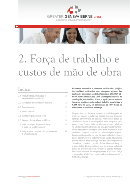 2. For&ccedil;a de trabalho e custos de m&atilde;o de obra