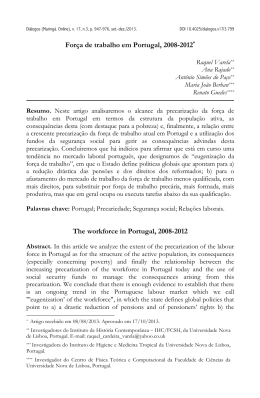 For&ccedil;a de trabalho em Portugal, 2008