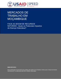 3. Mercados de Trabalho em Mo&ccedil;ambique