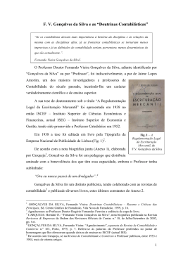 F. V. Gon&ccedil;alves da Silva e as &ldquo;Doutrinas Contabil&iacute;sticas&rdquo;