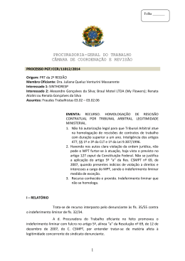 Processo PGT/CCR/nº 11012/2014 - Ministério Público do Trabalho