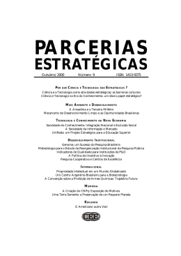 Revista Parcerias Estrat&eacute;gicas Vers&atilde;o integral em PDF