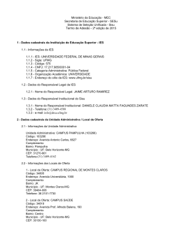 Termo de Ades&atilde;o da UFMG ao Sisu