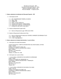 Termo de Adesão da UFBA junto ao SISU 2014