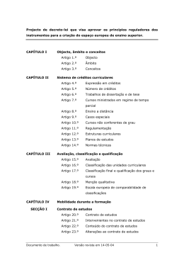 Decreto-lei sobre ECTS