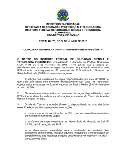 EDITAL 78 SiSU 2015