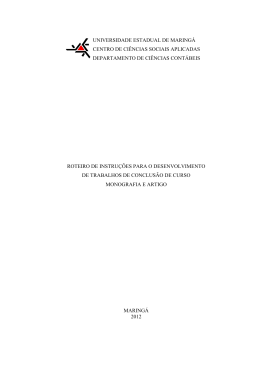 Roteiro de TCC - Como Fazer TCC
