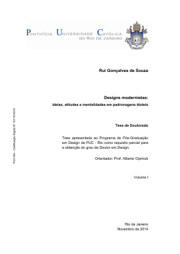 Rui Gon&ccedil;alves de Souza Designs modernistas: