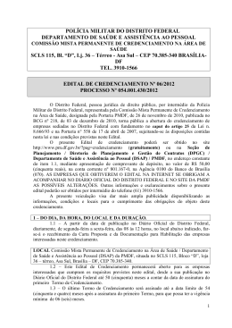POL&Iacute;CIA MILITAR DO DISTRITO FEDERAL Ed. ANEXO DO