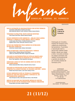 Infarma - Artigos - Conselho Federal de Farm&aacute;cia
