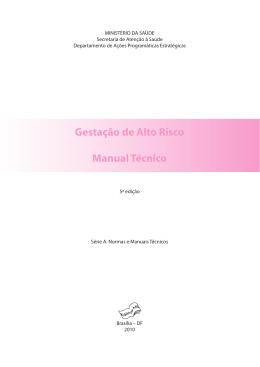Gesta&ccedil;&atilde;o de Alto Risco Manual T&eacute;cnico - ABENFO
