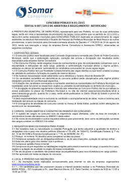 edital de regulamento retificado