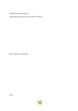 Relatório de Gestão UFES Exercício 2006 - Pró