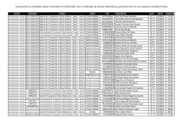 Convocação para realização de exames admissionais
