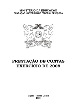 PRESTA&Ccedil;&Atilde;O DE CONTAS EXERC&Iacute;CIO DE 2008