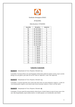 Gabaritos VG1 - Vestibulares