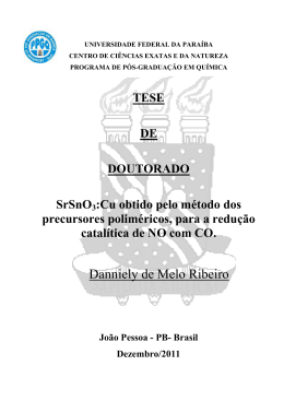 RIBEIRO,D.M. - Departamento de Qu&iacute;mica - UFPB