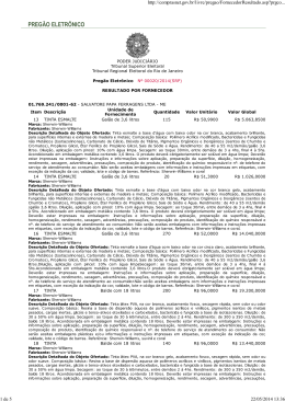 Resultado do Fornecedor - TRE-RJ