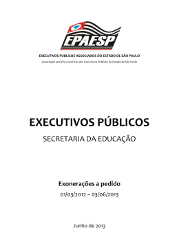 Exonerações de Executivos Públicos na Secretaria da